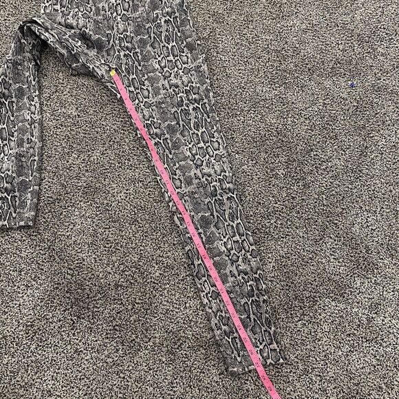 SPANX S Jeanish Ankle Pull On Knit Leggings Snakeskin Print Black Taupe Slimming - Picture 10 of 16